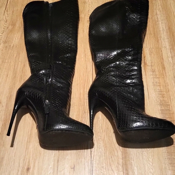 Gucci snake skin black boots high heel - Picture 1 of 10